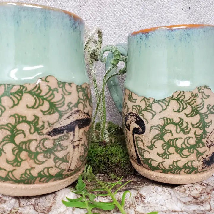 Mug - Mushrooms & Vines (Handmade)