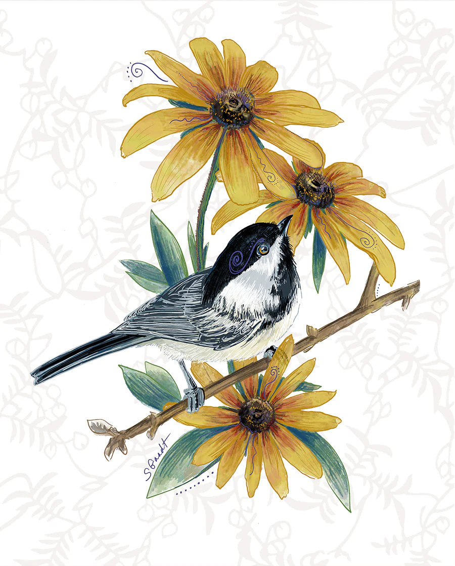 Dish Towel Chickadee