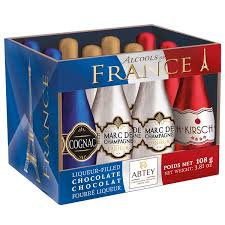 Abtey "Alcool De France" Chocolate Liqueur-Filled Bottles