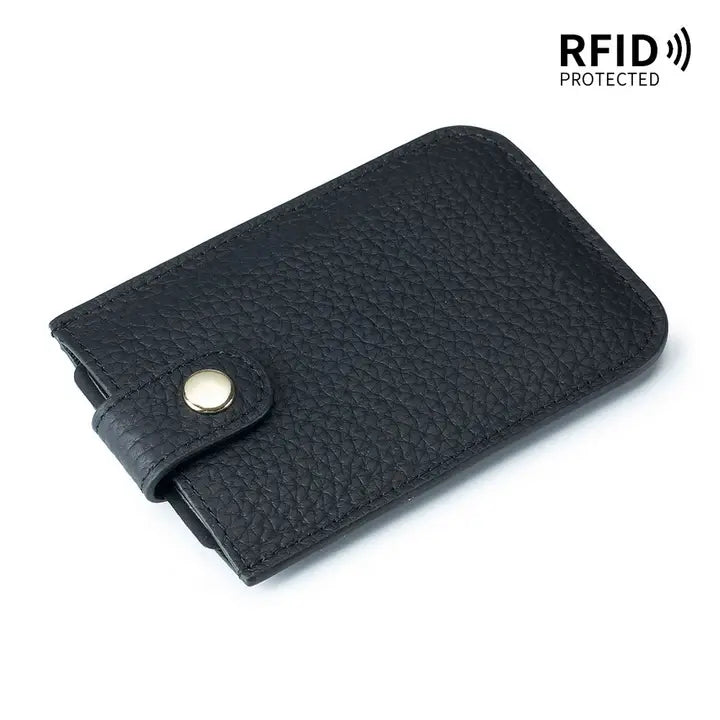 Ultra-Thin Layered Drawstring Leather Card Holder