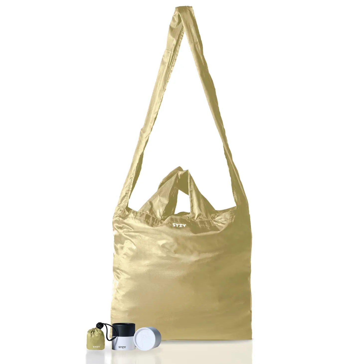 Compact Travel Tote Bag Tan Mrs. Robinson s Tea Shop