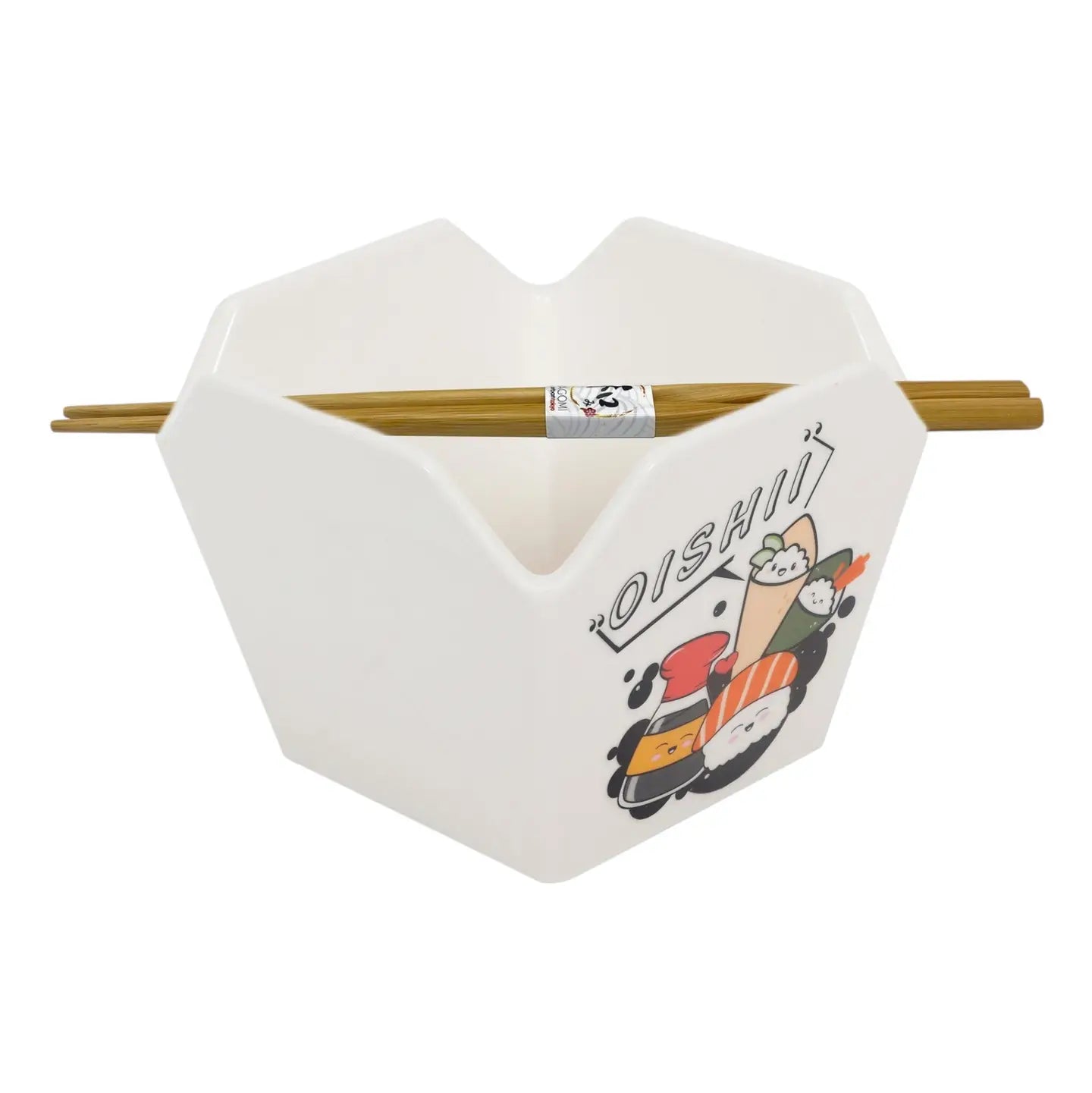 Takeout Box Ceramic Bowl & Chopsticks Gift Set – Oishii