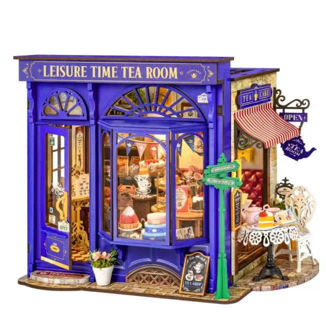 DIY Miniature House Kit: Leisure Time Tea Room