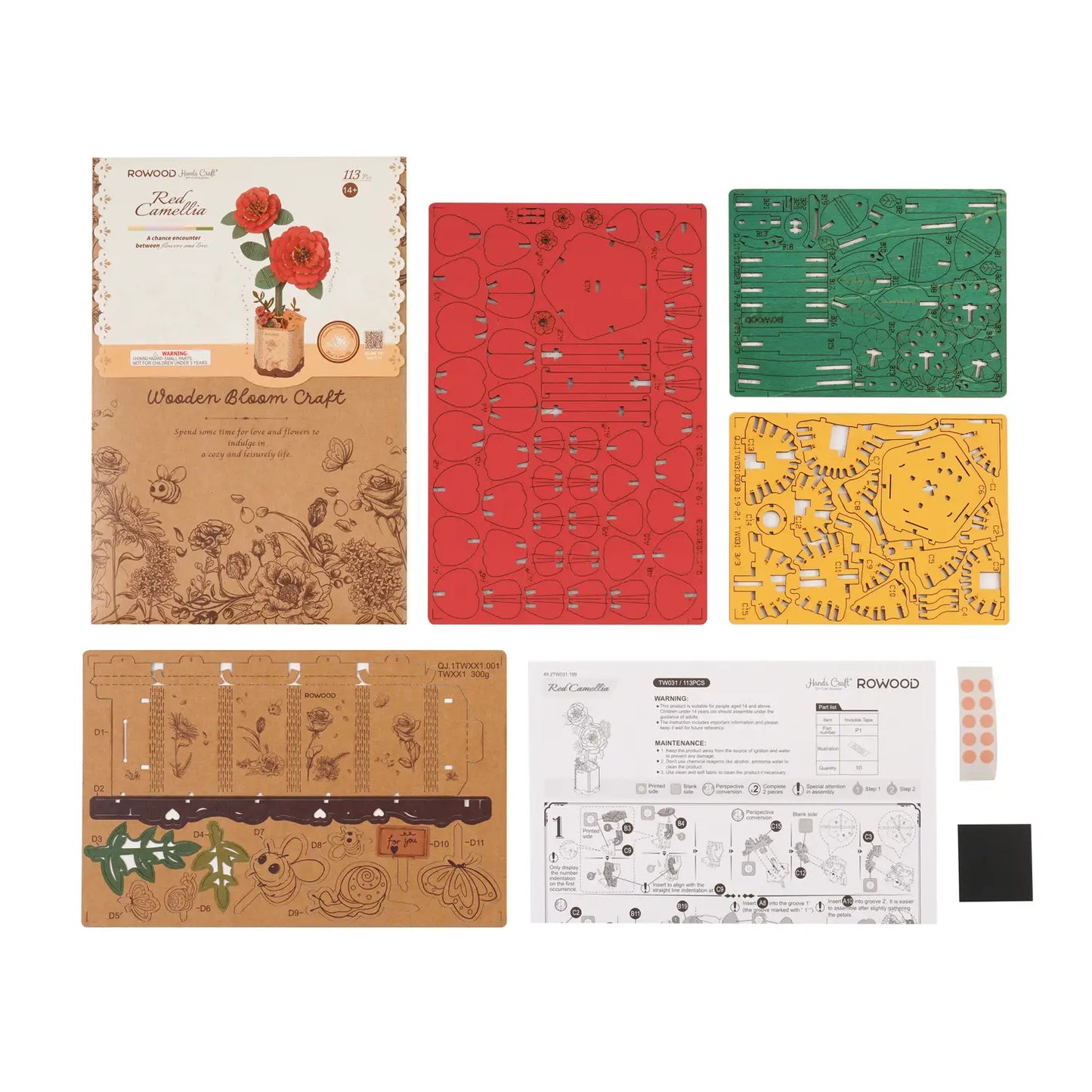 3D Wooden Flower Puzzle