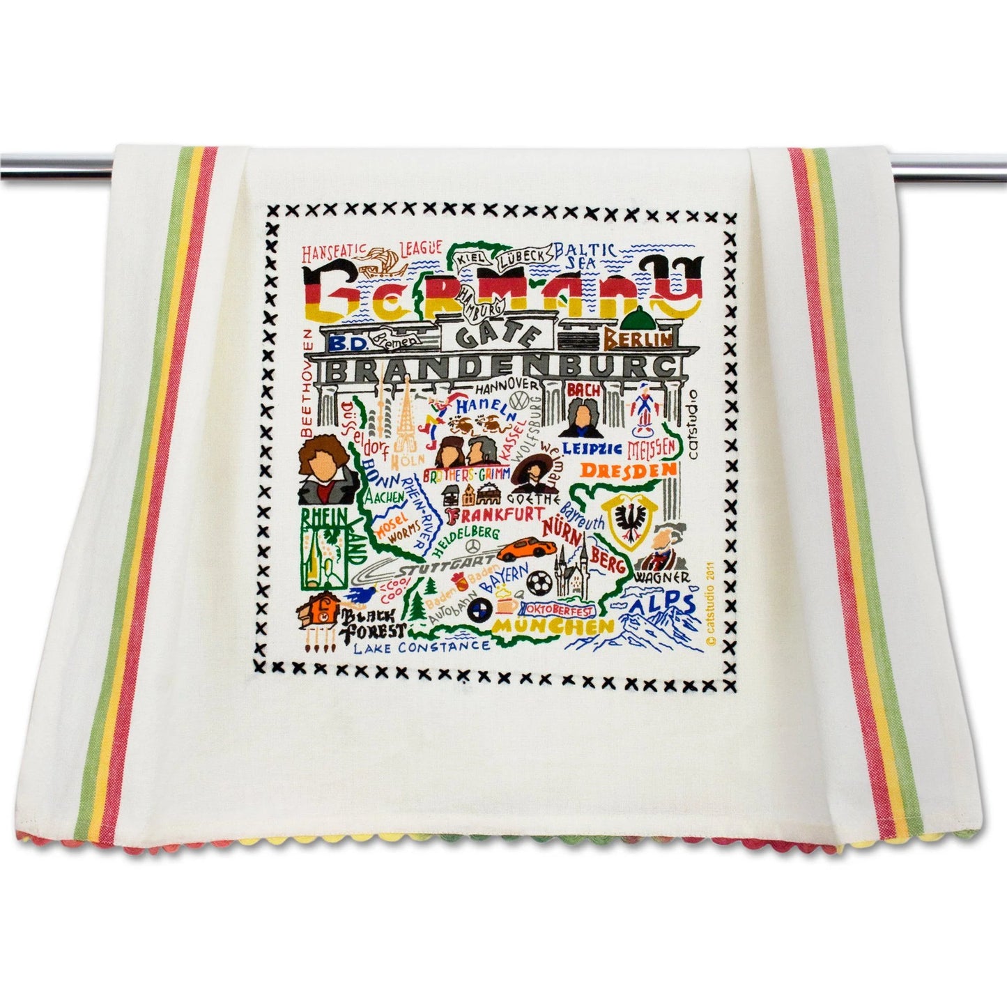 Catstudio Geography Tea Towels