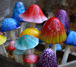 Mushroom Gum Drop Garden Stakes