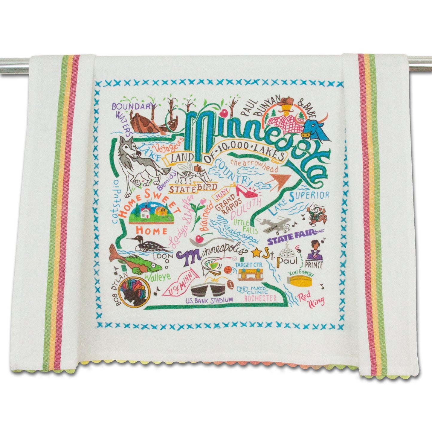 Catstudio Geography Tea Towels