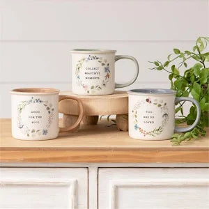 Mugs- Dried Floral Wreaths