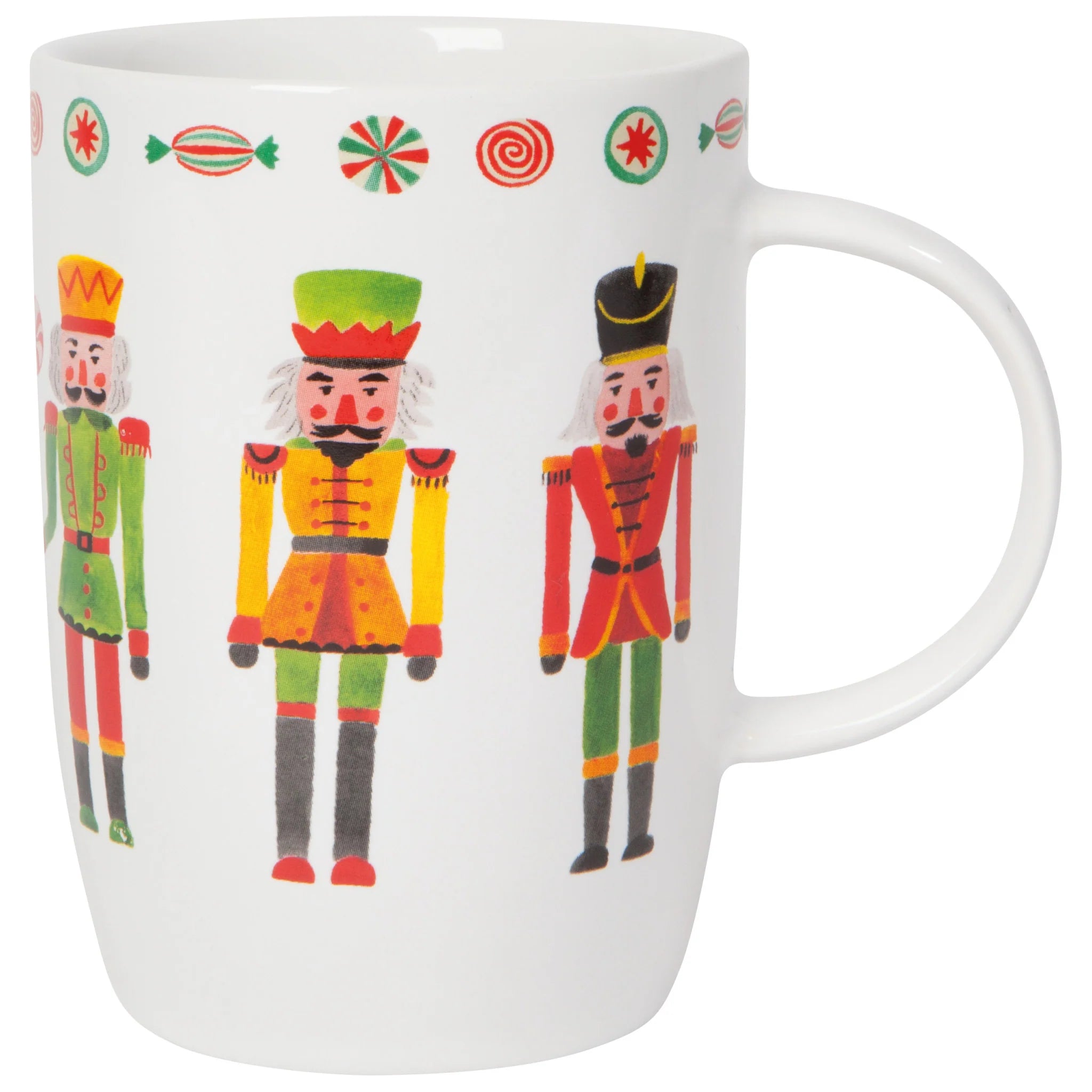 Set Of 8 Cups - Pine Bough With Nutcracker Sleeve Hot/Cold Cup With Li –  Guess and Company