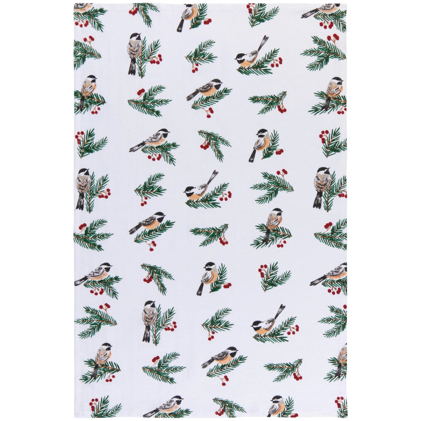 Birds & Boughs Christmas Floursack Dishtowels Set of 3