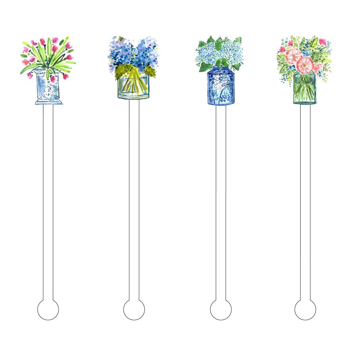 Holiday Acrylic Sticks - Drink Stirrers