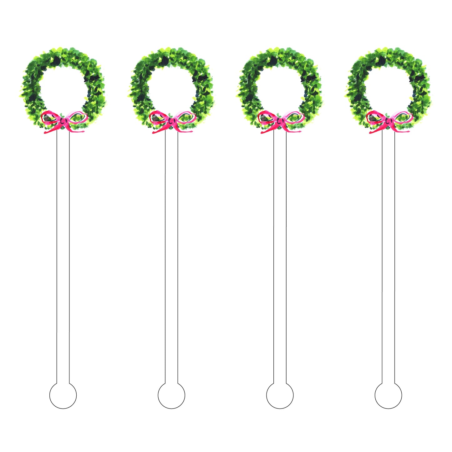 Holiday Acrylic Sticks - Drink Stirrers