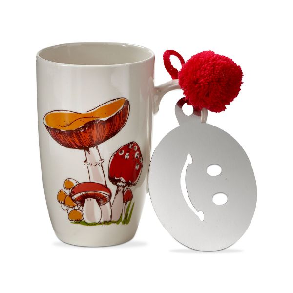 Cute Mushroom Glass Tea Cup,Mushroom Glass Coffee Cup with