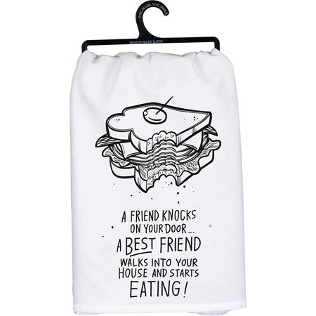 Dish Towel - A Friend Knocks A Best Friend