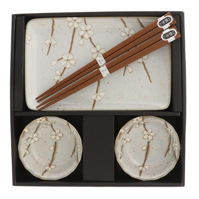 Sushi / 6 Grey Sakura Blossoms Kotobuki