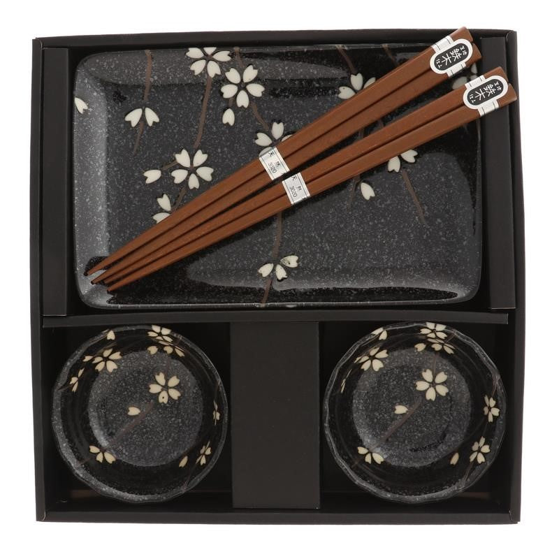 Sushi / 6 Black Sakura Blossoms Kotobuki