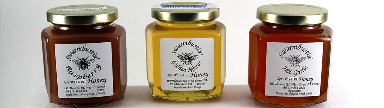 Honey - 14oz Hexagonal Glass Jars