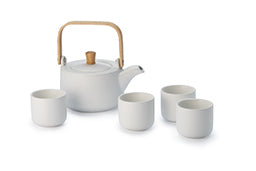 Teaset "Giuliano" porcelain, 5 pcs set, white