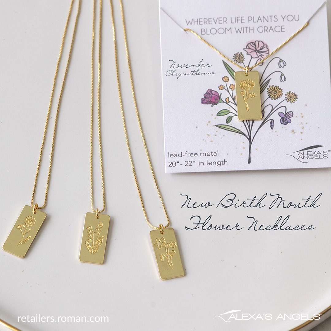 NECKLACE 20-22"L BIRTH FLOWER NECKLACE