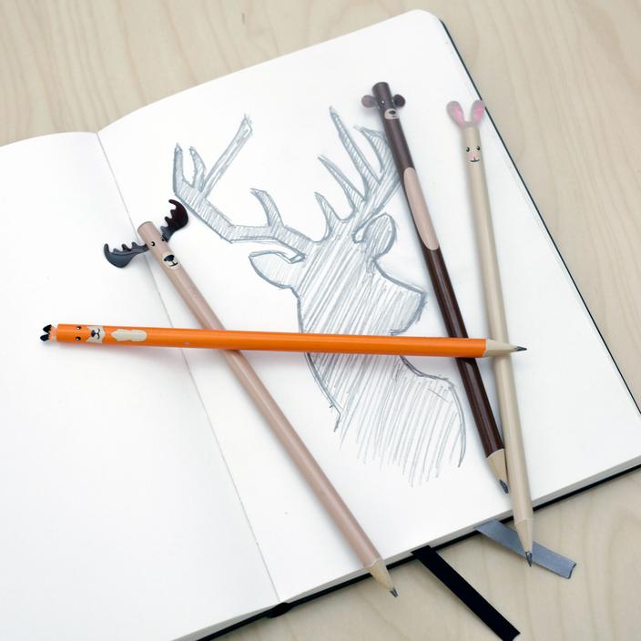 WOODLAND PENCIL SET OF 4