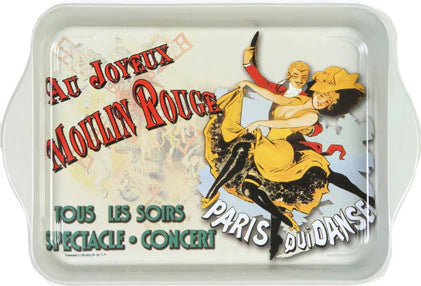 Tin Tray 8 1/3 in. AU JOYEUX MOULIN ROUGE MINI METAL TRAY