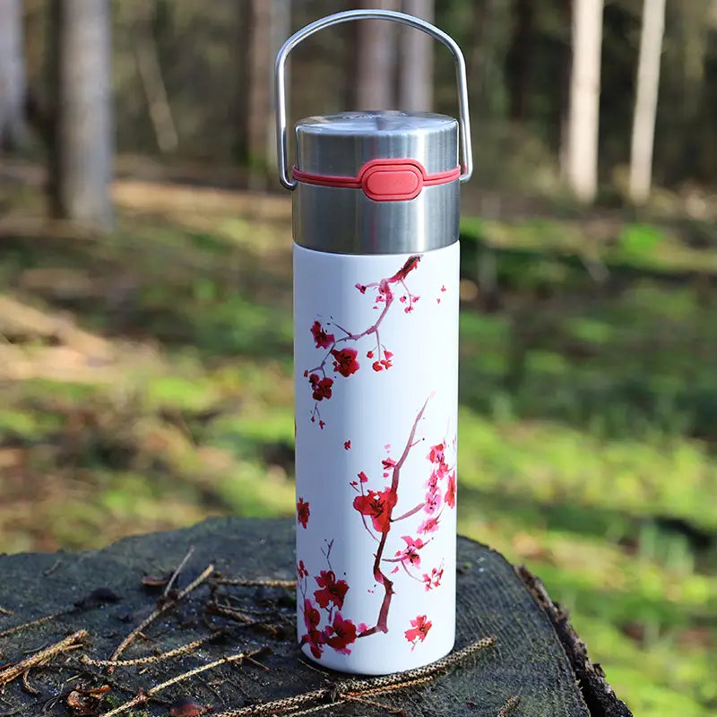 Leeza® Drinking Bottle Cherry Blossom stainless steel, 16.9 fl. oz.