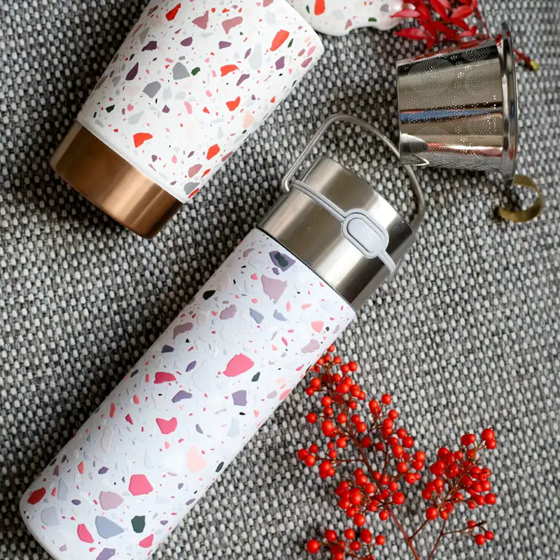 Leeza® Drinking Bottle “terrazzo” stainless steel, 16.9 fl. oz.