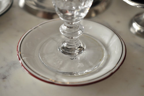 3f15 Red/Gold Absinthe Saucer