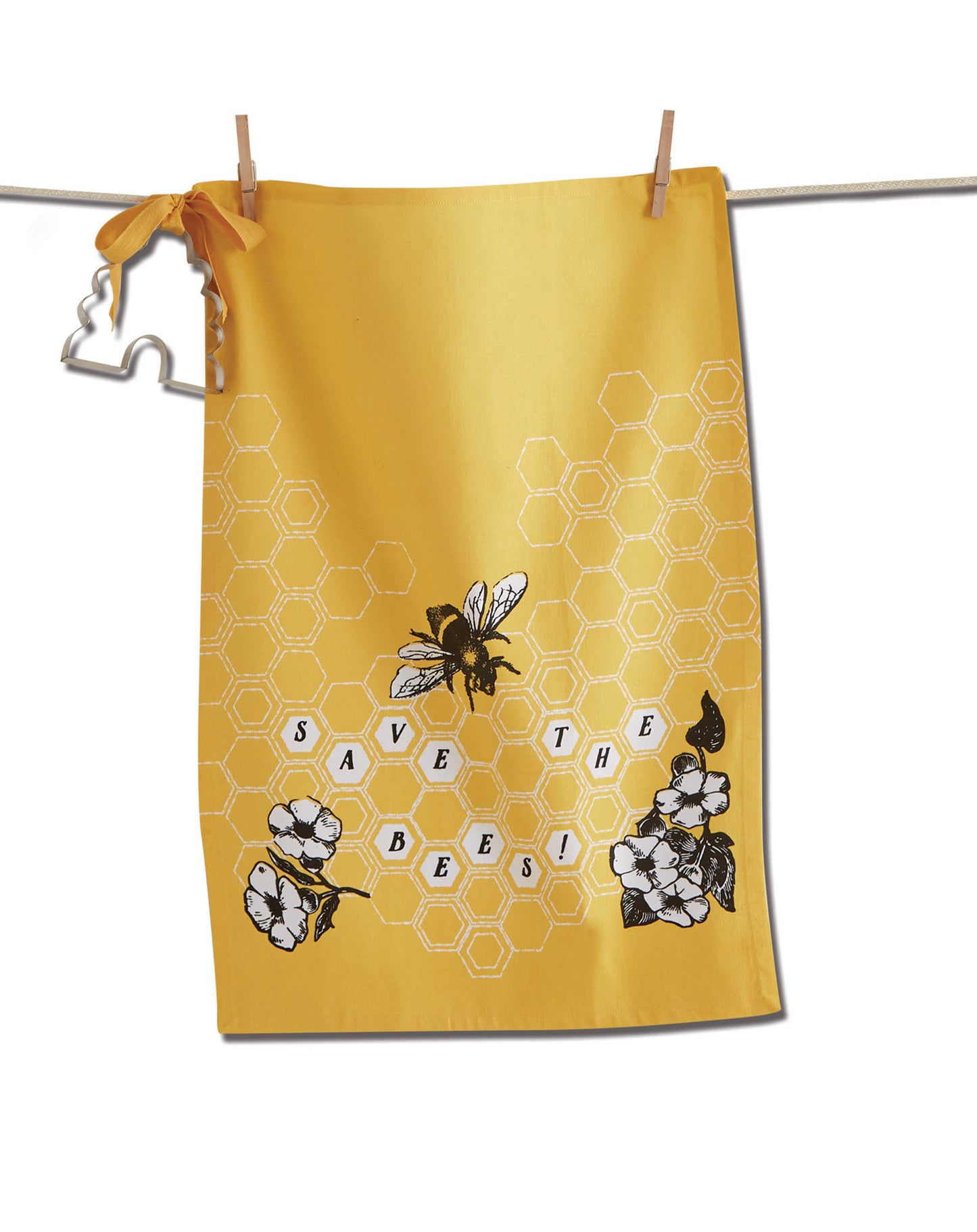 Dishtowel & Cookie Cutter Set - Honey Bees