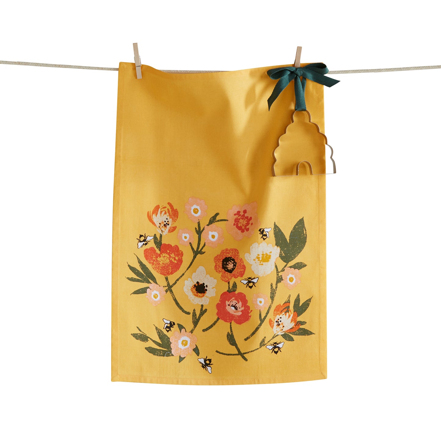 Dishtowel & Cookie Cutter set - Bee Blossom