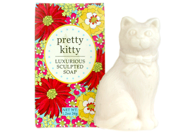 DECORATIVE SCULPTED KITTY SOAPS. 1.2oz