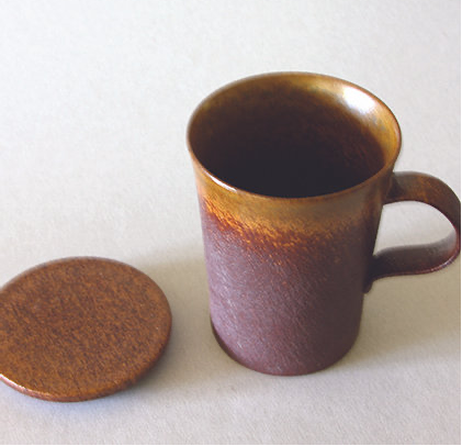 Tall Mug w/ Lid, Brown Eastern Elm