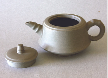 Yixing Bamboo Tea Pot & 2 Cups