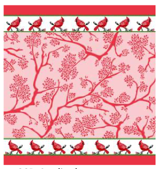 Cardinals Border 26x26-Dish Towels