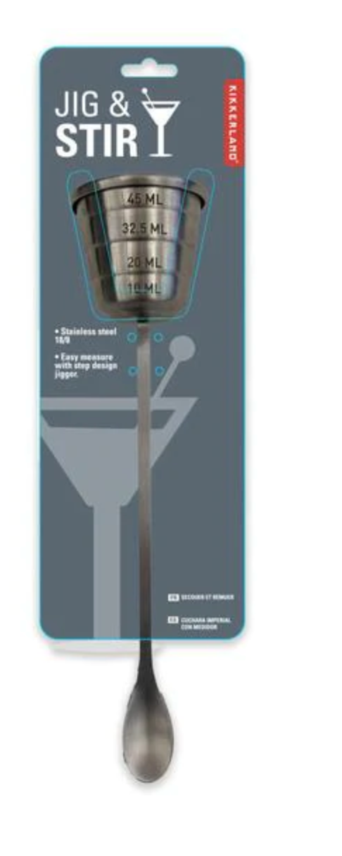 Kikkerland Bar Jigger and Spoon