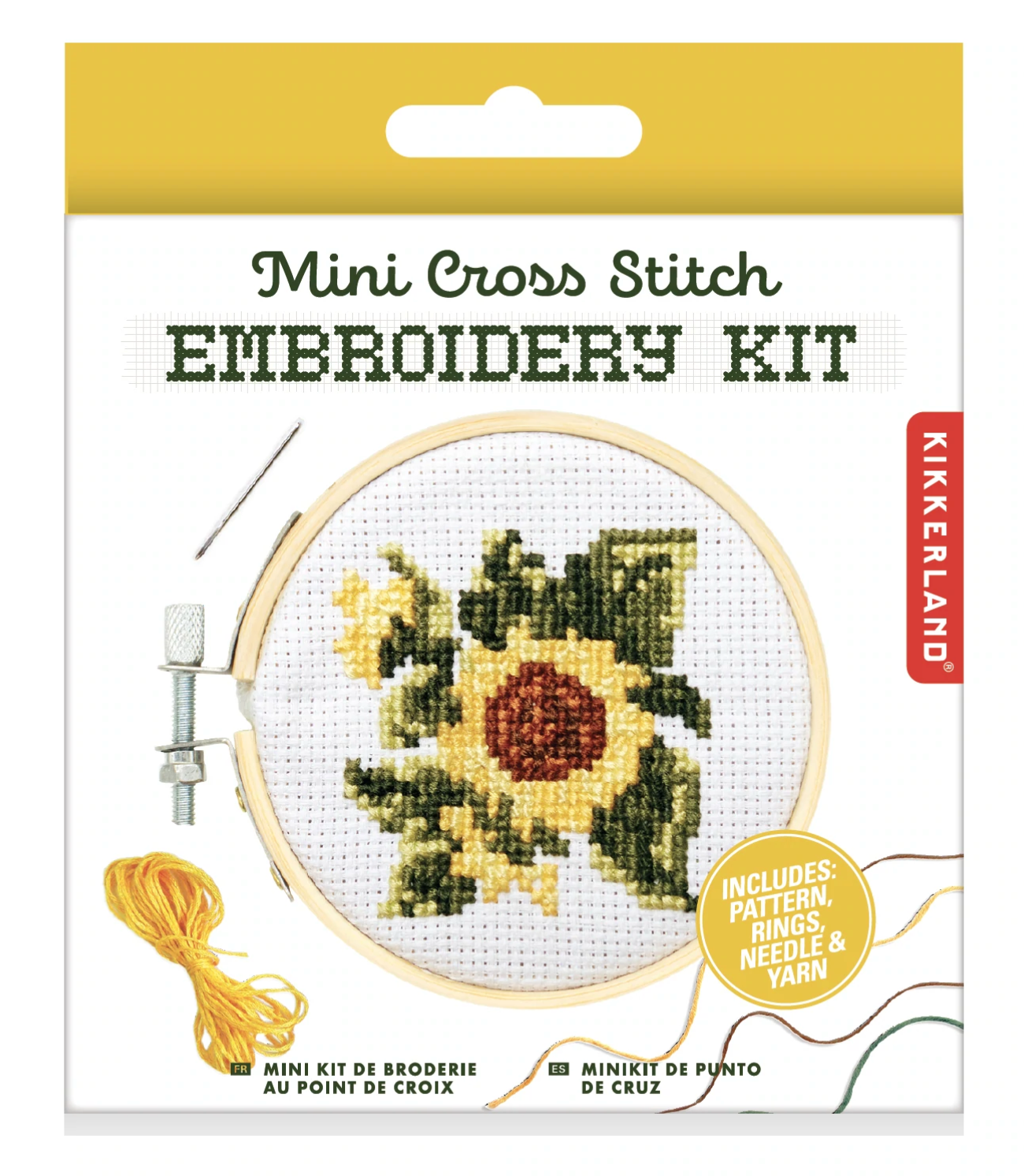 Mini Cross Stitch Embroidery Kit - Sunflower