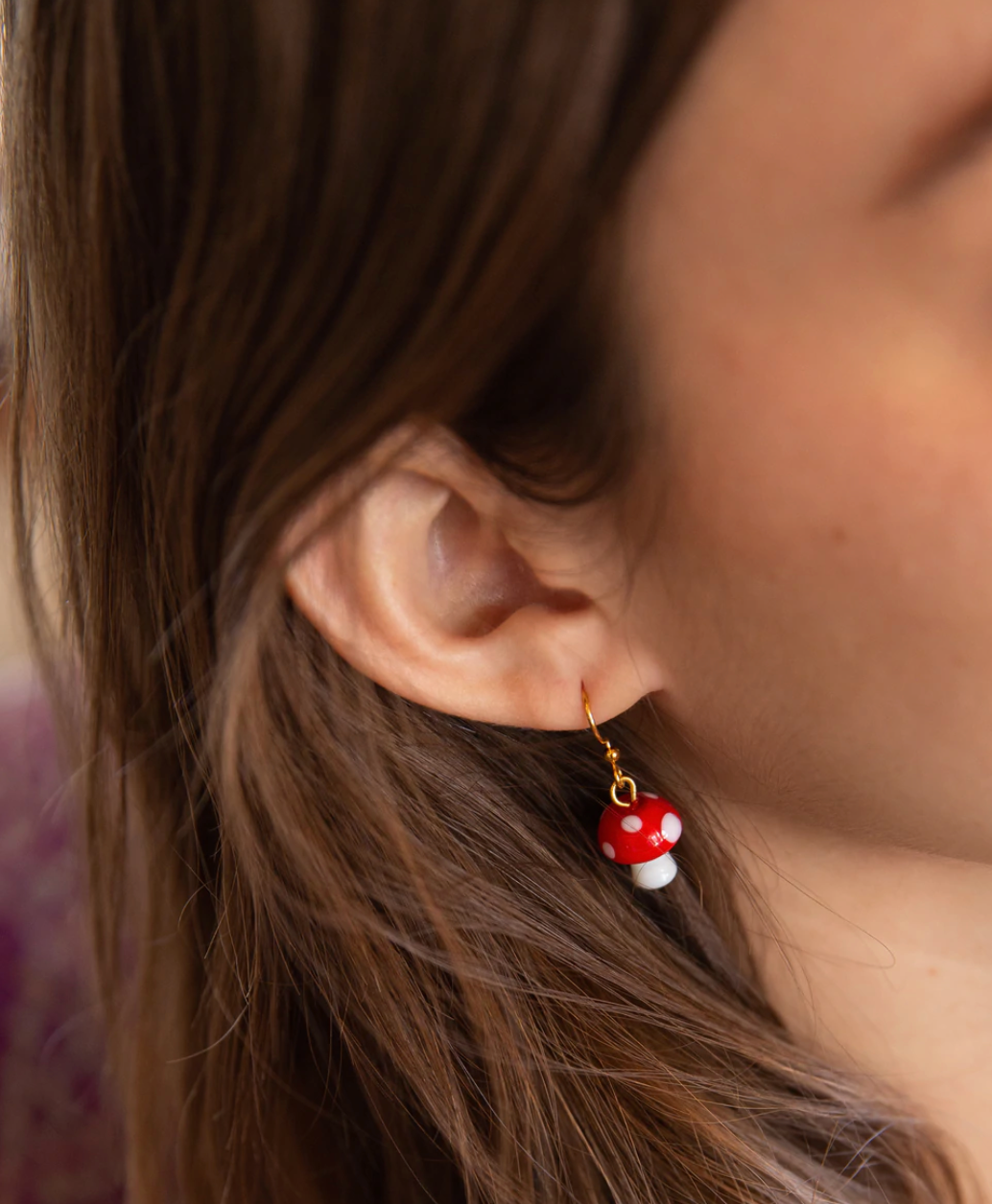 Little Mushroom Drop Earrings