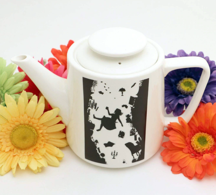 Alice in Wonderland teapot, porcelain
