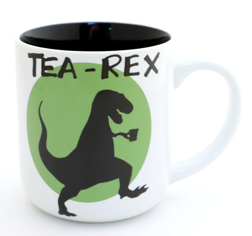 MUG - Tea-Rex, green and black stoneware