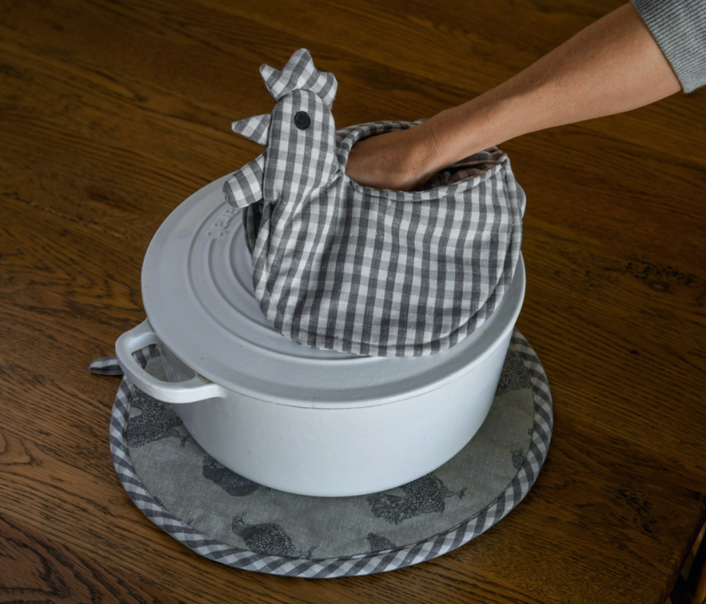 Oven Mitt Chicken Pot Pincher Blueberry