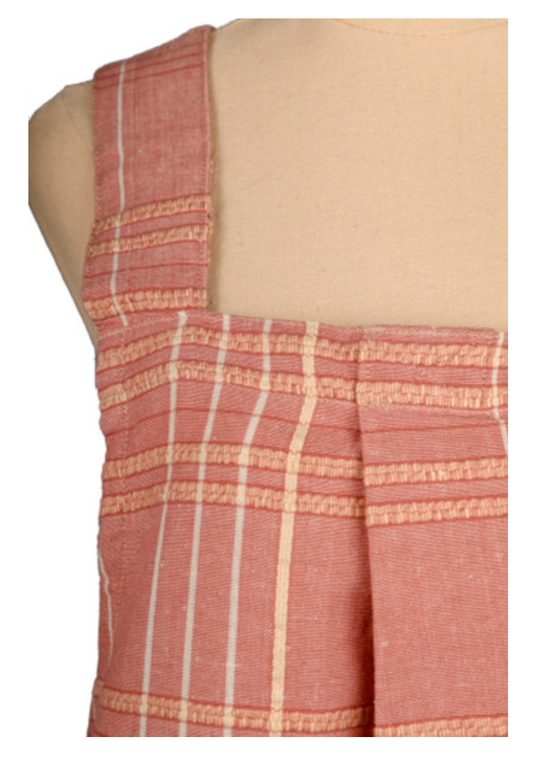 Apron Flax Textured Check AP Fig