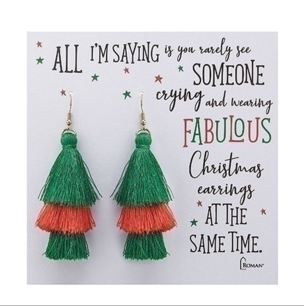 Xmas Tassel Earrings
