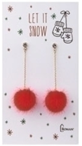 Snowball Pom-Pom Earrings