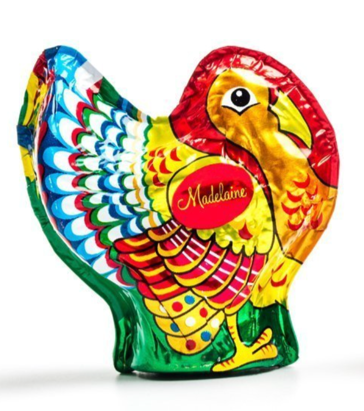 MILK CHOCOLATE FOILED TURKEY 1 OZ MADELAINE