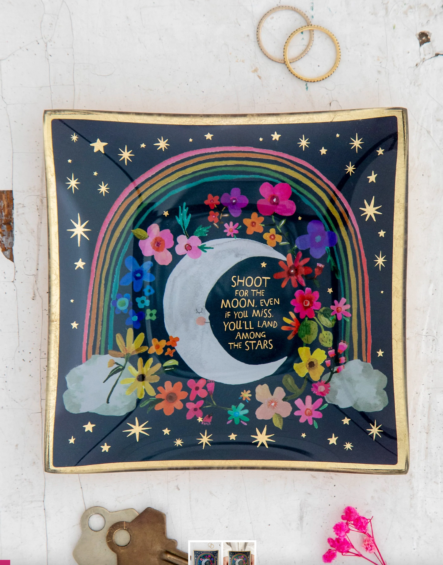 Glass Tray Shoot For The Moon