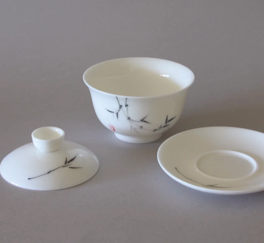 Hand-Painted Gaiwan, Bamboo