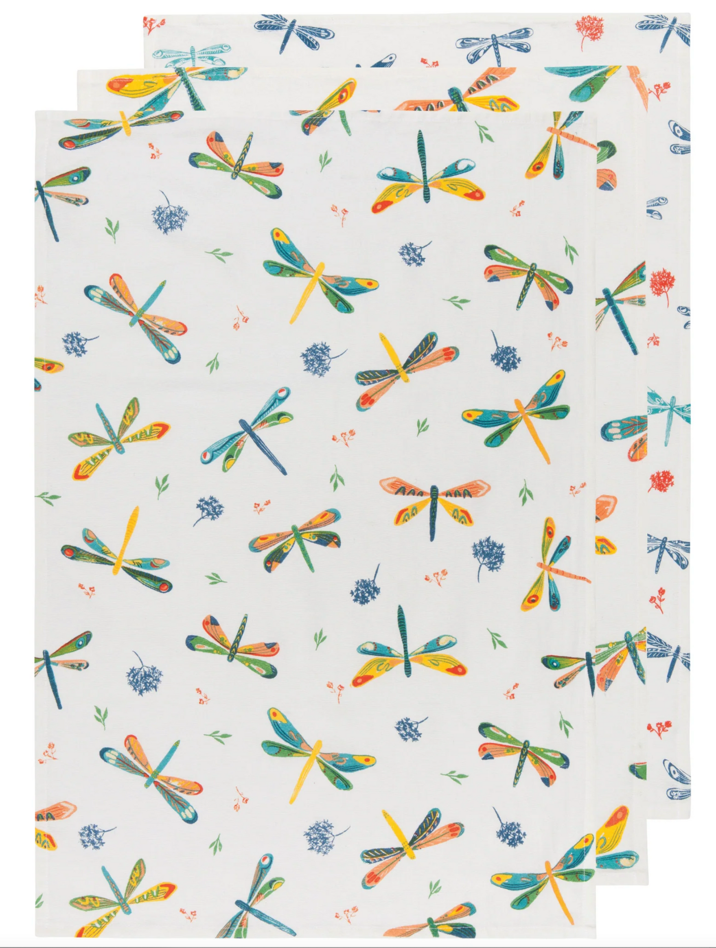 Dishtowels set of 3 - Baker Floursack Dragonfly