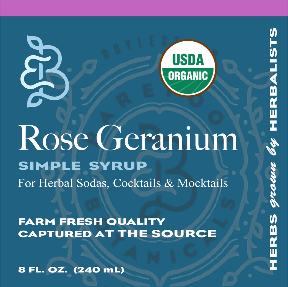 Botanical Simple Syrup, Certified Organic