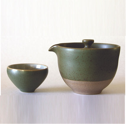 Spout Gaiwan & 2 Cups, Green