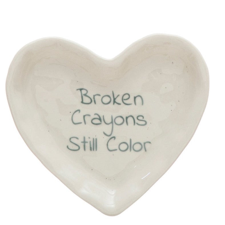 Heart Shaped Dish with Saying, 3 Styles